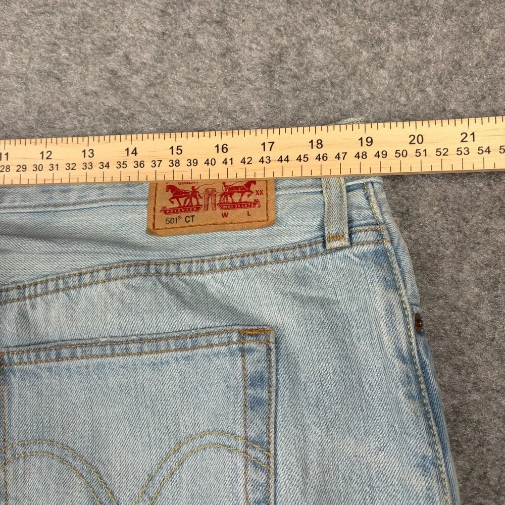Levi's‎ 501 Jeans Mens 36x30 Light Wash Distressed Button Fly Denim Pants Ripped